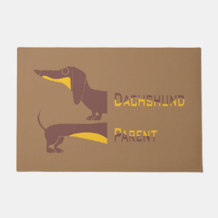 Funny cute dachshund for long dog parent doormat
