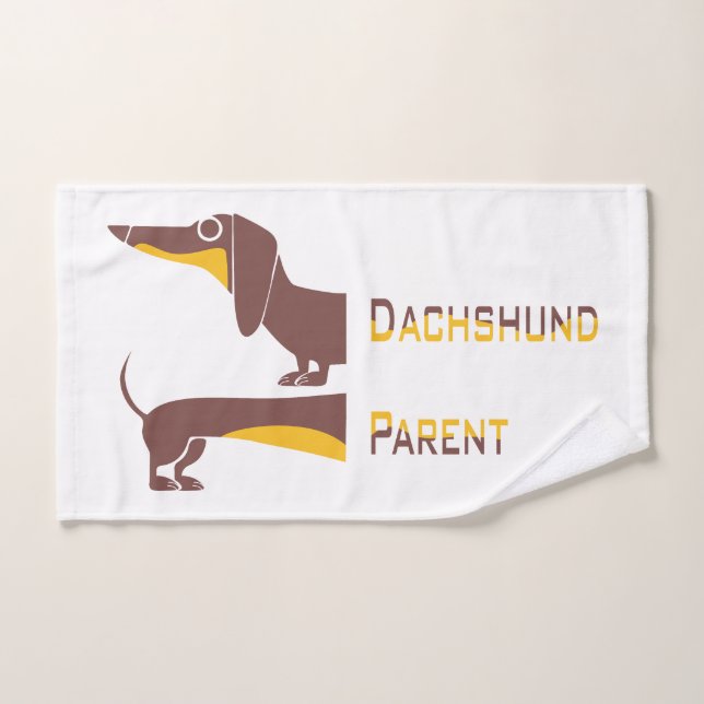 Funny cute dachshund for long dog parent hand towel (Hand Towel)