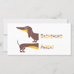 Funny cute dachshund for long dog parent holiday card