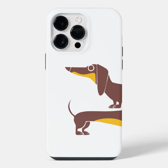 Funny cute dachshund for long dog parent iPhone case (Back)