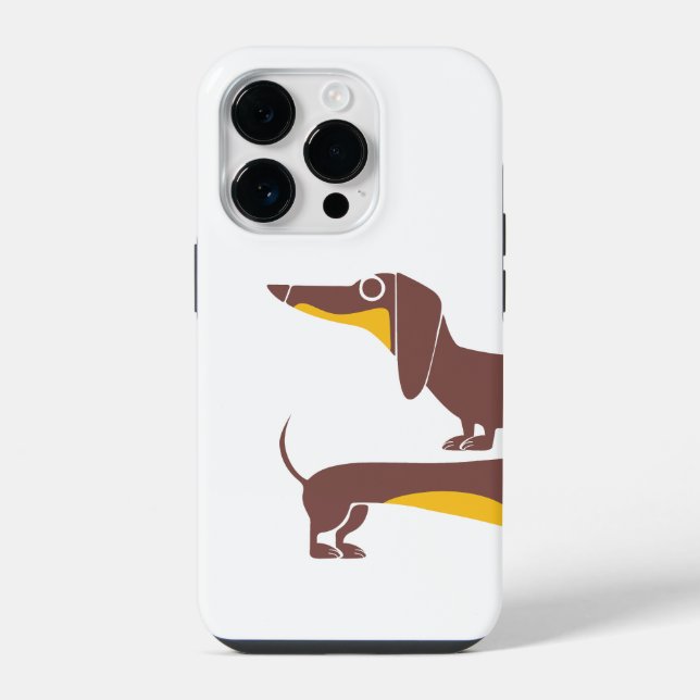 Funny cute dachshund for long dog parent iPhone case (Back)