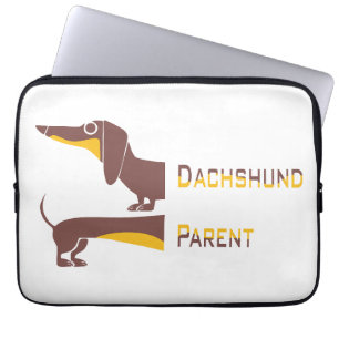 Funny cute dachshund for long dog parent laptop sleeve