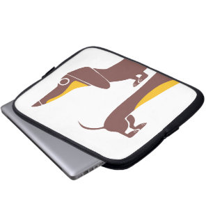 Funny cute dachshund for long dog parent laptop sleeve