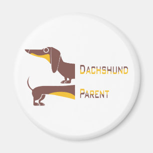 Funny cute dachshund for long dog parent magnet