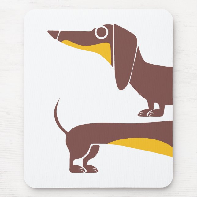 Funny cute dachshund for long dog parent mouse mat (Front)