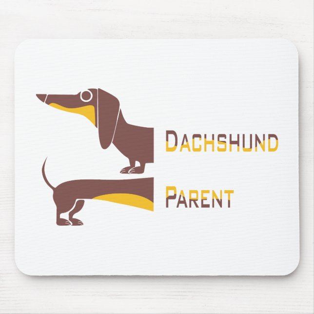 Funny cute dachshund for long dog parent mouse mat (Front)