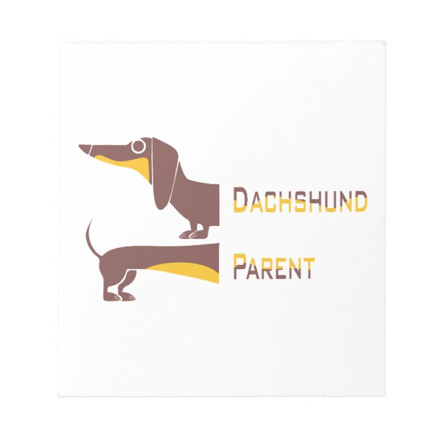 Funny cute dachshund for long dog parent notepad (Front)