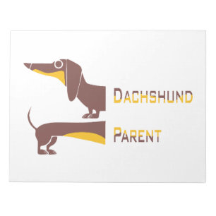 Funny cute dachshund for long dog parent notepad