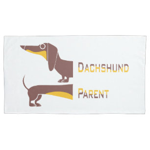 Funny cute dachshund for long dog parent pillowcase
