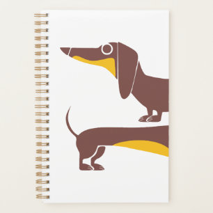 Funny cute dachshund for long dog parent planner