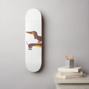 Funny cute dachshund for long dog parent skateboard