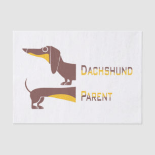 Funny cute dachshund for long dog parent tissue paper