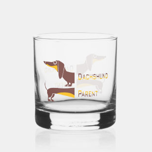 Funny cute dachshund for long dog parent whiskey glass