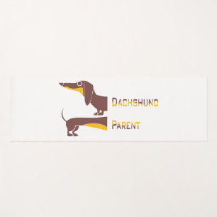 Funny cute dachshund for long dog parent yoga mat