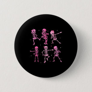 Funny Cute Dancing Skeleton Halloween Costume Shir 6 Cm Round Badge
