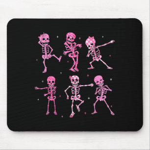 Funny Cute Dancing Skeleton Halloween Costume Shir Mouse Mat