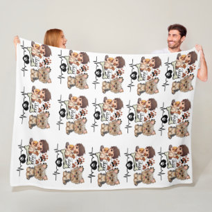 Funny Cute Dog Pattern Blanket