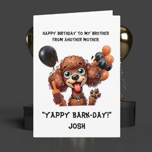 Funny Cute Dog Simple Birthday Greeting Card 