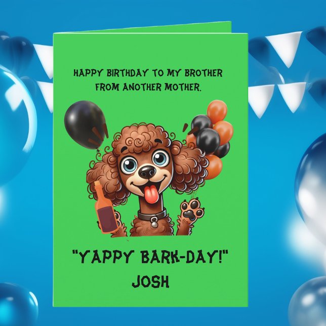 Funny Cute Dog Simple Birthday Greeting Card  (Creator Uploaded)