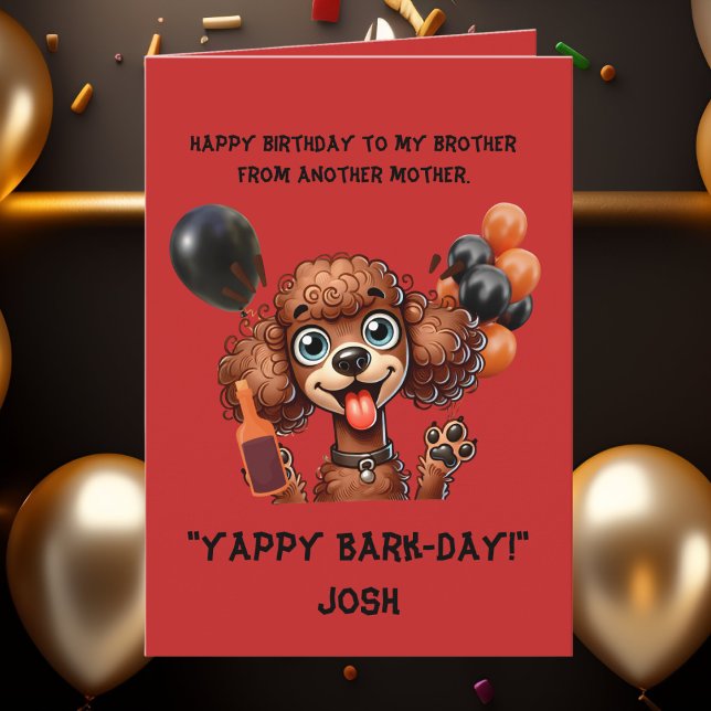 Funny Cute Dog Simple Birthday Greeting Card  (Creator Uploaded)