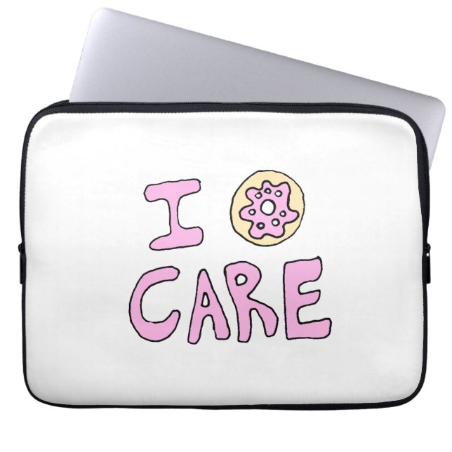 Funny Cute Doughnut Laptop Sleeve (Front)