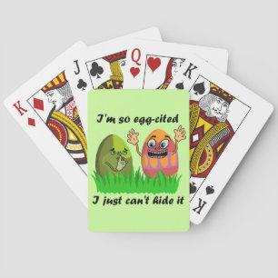Funny Cute Easter Eggs Cartoon Playing Cards