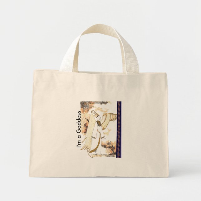Funny Cute Egyptian Style "I'm a Goddess" Bag (Front)