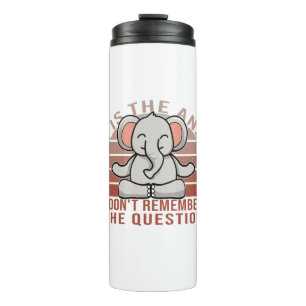 Funny cute elephant doing yoga. funny yoga design thermal tumbler