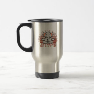 Funny cute elephant doing yoga. funny yoga design travel mug