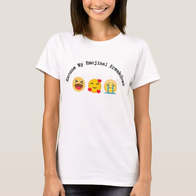 funny cute emoji  T-Shirt (Front)