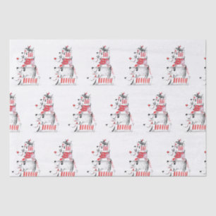 Funny Cute Festive Dogs Merry Christmas  Tissue Paper
