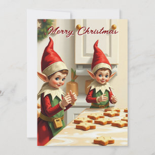 Funny Cute Festive Whimsical Christmas Gnomes Holiday Card