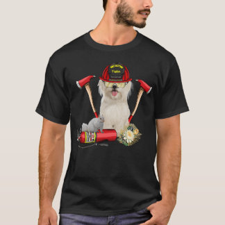 Funny cute firefighter dog 2 T-Shirt