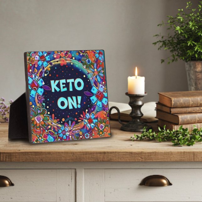 Funny Cute Floral Keto On Inspirivity Plaque (Creator Uploaded)
