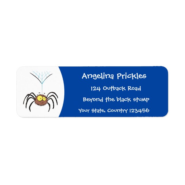 Funny cute fluffy spider cartoon (Front)