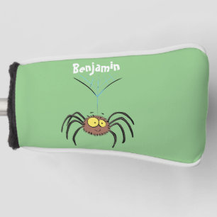 Funny cute fluffy spider cartoon golf head cover