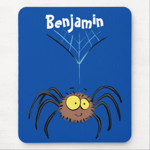 Funny cute fluffy spider cartoon mouse mat