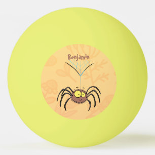 Funny cute fluffy spider cartoon ping pong ball