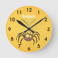 Funny cute fluffy spider cartoon