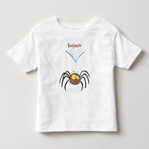 Funny cute fluffy spider cartoon toddler T-Shirt