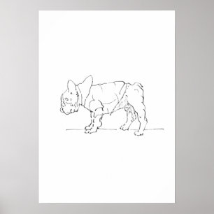 Funny Cute French Bulldog, Dog Humor Poster