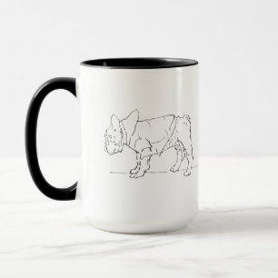 Funny Cute French Bulldog Mug, Dog Humor Mug