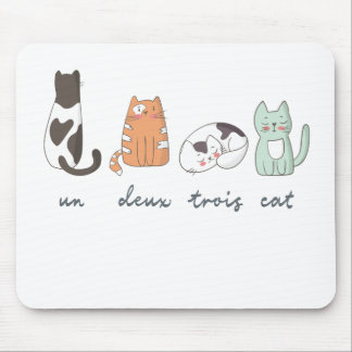 Funny Cute French Cat Mouse Mat