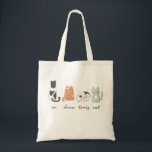 Funny Cute French Cat Tote Bag<br><div class="desc">Funny cute cats t-shirt. In french,  quatre (four) is pronounced 'CAT'.

Purr-fect for cat lovers and french students. Say thank you to your French teacher.</div>