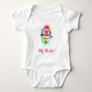 Funny Cute Frenchie Dog Baby Bodysuit