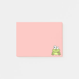 Funny cute frog cartoon kids post-it notes