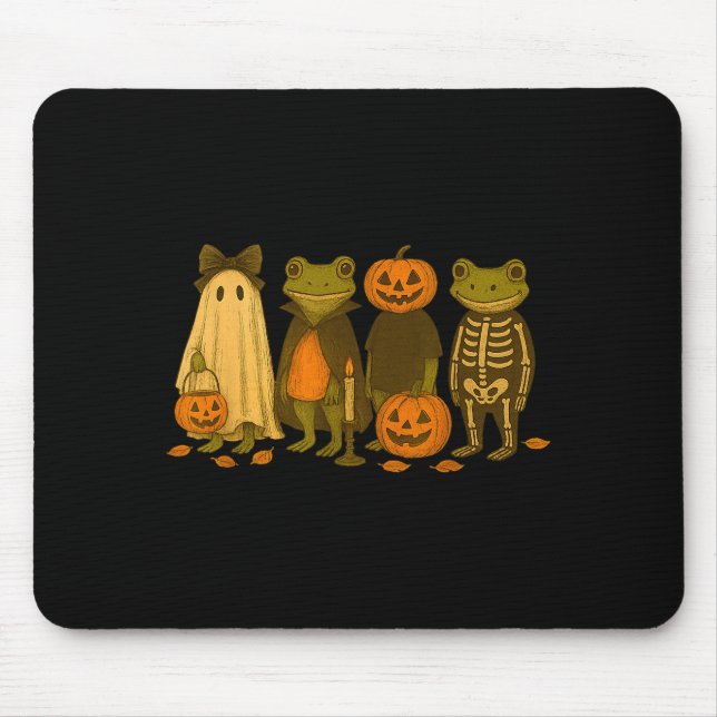 Funny Cute Frog Halloween Costumes  Mouse Mat (Front)