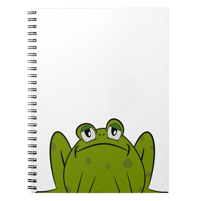 Funny Cute Frog Notebook (Front)