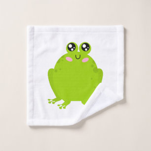 Funny Cute Frog Wash Cloth