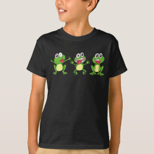 Funny Cute Frogs Jumping and Making faces T-Shirt